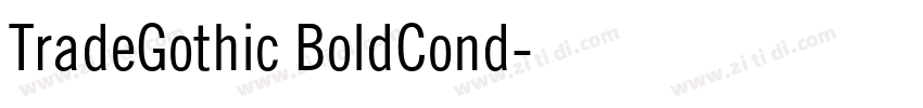 TradeGothic BoldCond字体转换